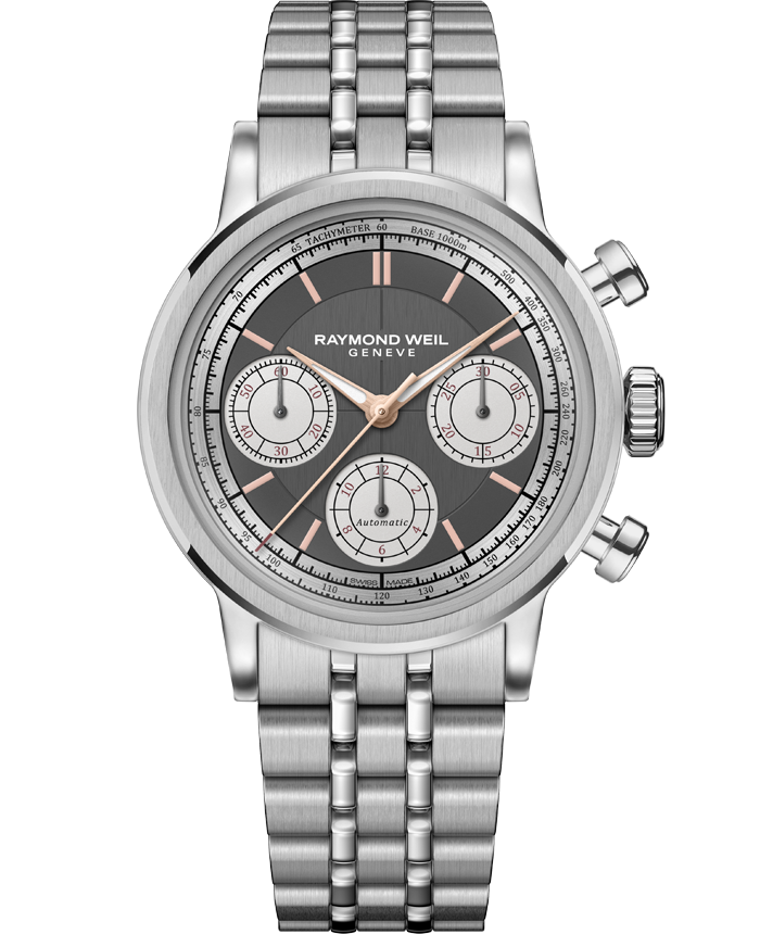Millesime Automatic Tri-Compax Chronograph Anthracite Sector Dial Watch, 39 mm