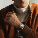 Millesime Automatic Tri-Compax Chronograph Black Sector Dial Watch, 39 mm