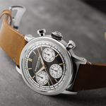 Millesime Automatic Tri-Compax Chronograph Leather Strap Watch, 39 mm