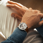 Millesime Automatic Tri-Compax Chronograph Leather Strap Watch, 39 mm