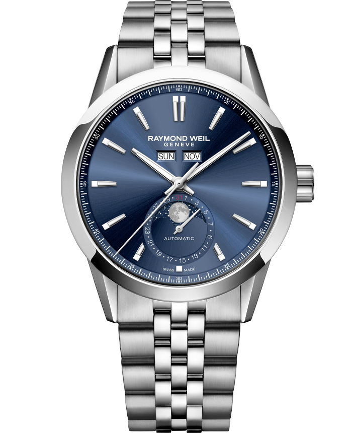 Freelancer Complete Calendar Blue Sunray Dial Watch, 40MM