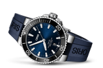 Aquis Date 43.5mm - Blue Rubber Strap