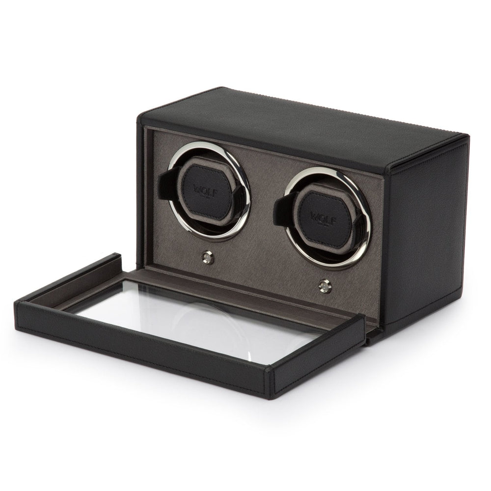 Wolf Double Cub Winder with Cover Black - Swiss Emporium