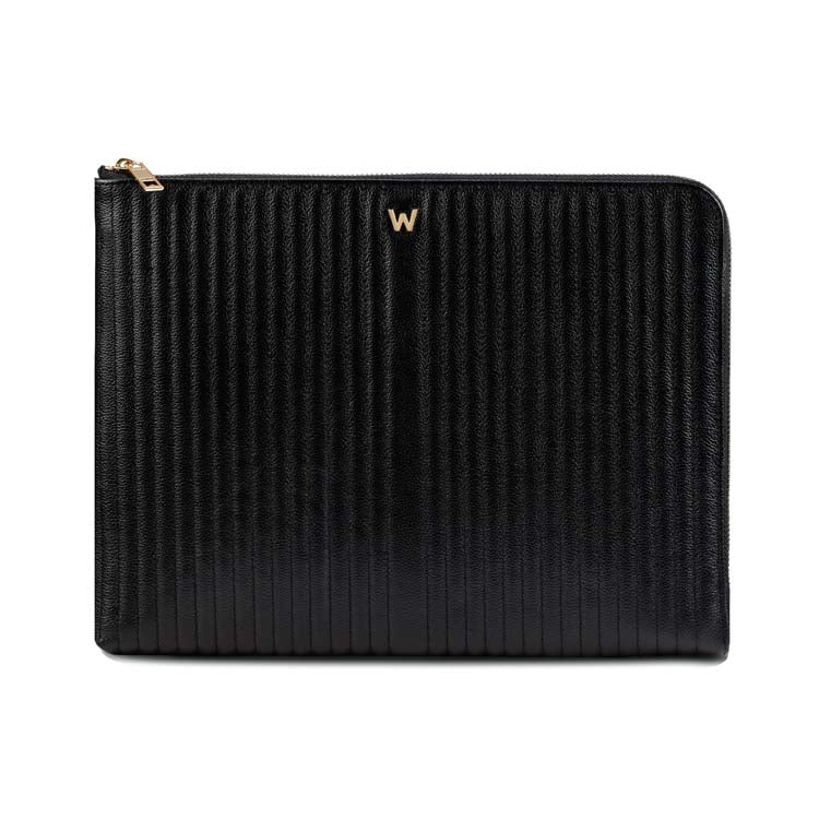 Wolf Mimi 13" Laptop Sleeve With Zip + Handle Black