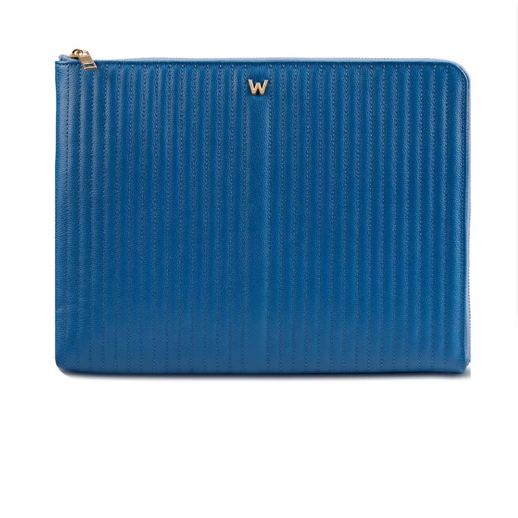 Wolf Mimi 13" Laptop Sleeve With Zip + Handle Marine