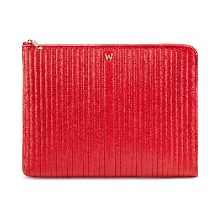 Wolf Mimi 13" Laptop Sleeve With Zip + Handle Red