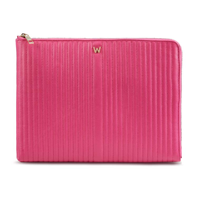 Wolf Mimi 13" Laptop Sleeve With Zip + Handle Pink