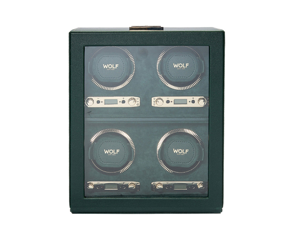 British Racing Green 4 Piece Watch Winder