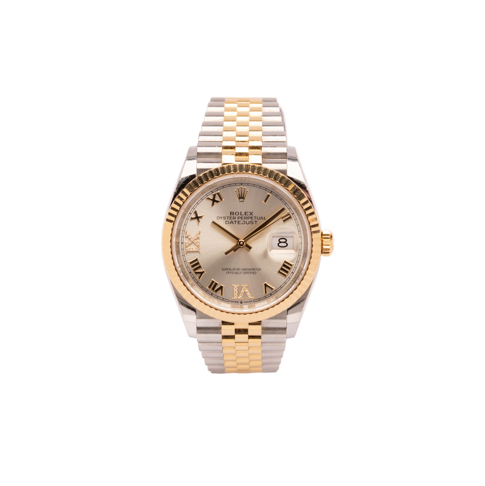 Datejust 36 - Oystersteel & Yellow Gold, Diamond-Set Dial – Rolex | Swiss Emporium Melbourne