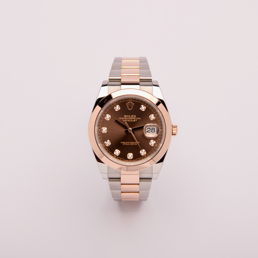 Datejust 41- Oystersteel and Everose Gold, Chocolate Dial (2022) – Rolex | Swiss Emporium Melbourne