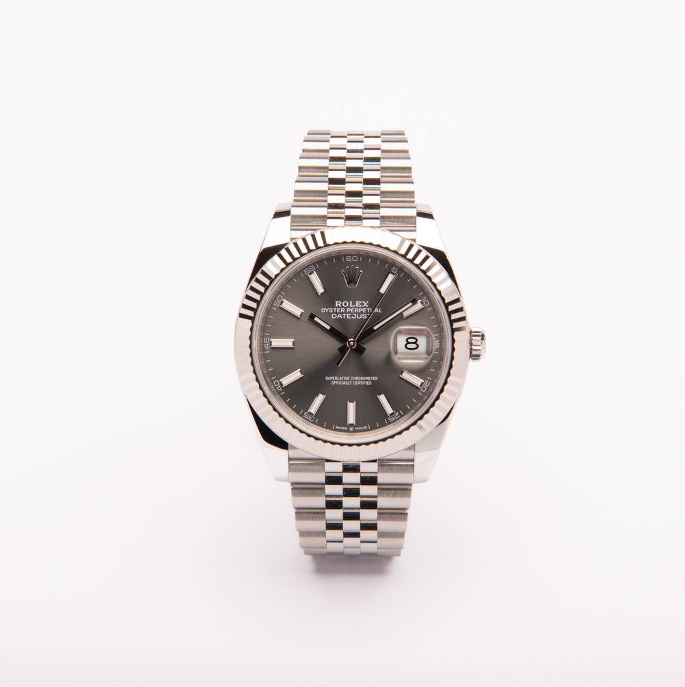Datejust 41 - Oystersteel and White Gold, Slate Dial - (2021) – Rolex | Swiss Emporium Melbourne