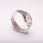 Datejust 41 - Oystersteel and White Gold, White Dial