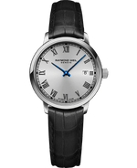 Toccata Ladies Black Leather Quartz Watch, 29 mm