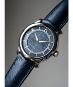 Navy Saffiano Signature (Curved) Strap