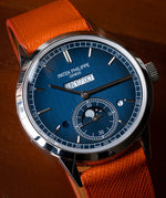 Orange Saffiano Stitchless Signature Strap