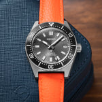 Orange Rubberised Leather (Togo) Signature Strap