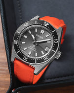 Orange Rubberised Leather (Togo) Signature Strap