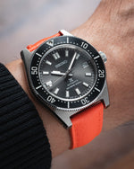 Orange Rubberised Leather (Togo) Signature Strap