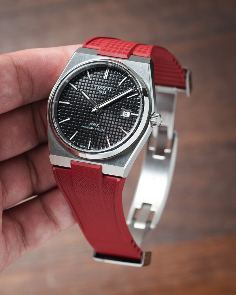 Red Tissot PRX CTS Rubber Strap – Swiss Emporium