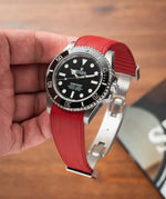 Red CTS Rubber Strap for Rolex Submariner 41mm