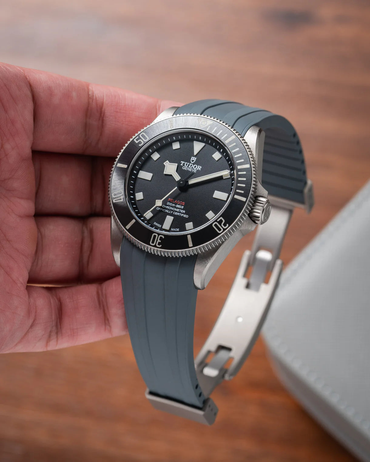 Grey CTS Rubber Strap for Tudor Pelagos 391