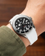 White CTS Rubber Strap for Tudor Pelagos 39