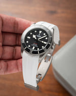 White CTS Rubber Strap for Tudor Pelagos 39