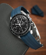 Navy CTS Rubber Strap for Omega Speedmaster 42mm