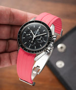 Pink CTS Rubber Strap for Omega Speedmaster 42mm