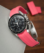 Pink CTS Rubber Strap for Omega Speedmaster 42mm