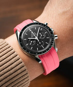 Pink CTS Rubber Strap for Omega Speedmaster 42mm