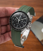 Olive Green CTS Rubber Strap for Omega Speedmaster 42mm