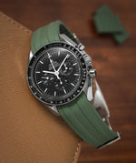 Olive Green CTS Rubber Strap for Omega Speedmaster 42mm