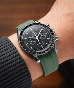 Olive Green CTS Rubber Strap for Omega Speedmaster 42mm