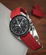 Red CTS Rubber Strap for Omega Speedmaster 42mm