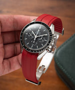 Red CTS Rubber Strap for Omega Speedmaster 42mm