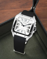 Black Sailcloth CTS Rubber Strap for Cartier Santos de Cartier