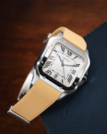 Gold Sailcloth CTS Rubber Strap for Cartier Santos de Cartier