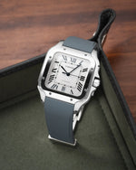 Grey Sailcloth CTS Rubber Strap for Cartier Santos de Cartier