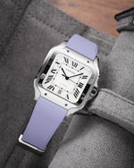 Lavender Sailcloth CTS Rubber Strap for Cartier Santos de Cartier