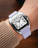 Lavender Sailcloth CTS Rubber Strap for Cartier Santos de Cartier