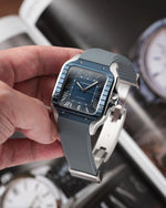 Grey Sailcloth CTS Rubber Strap for Cartier Santos de Cartier