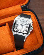 Black CTS Rubber Strap for Cartier Santos de Cartier