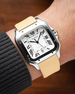 Gold CTS Rubber Strap for Cartier Santos de Cartier