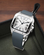 Grey CTS Rubber Strap for Cartier Santos de Cartier