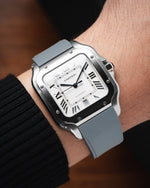 Grey CTS Rubber Strap for Cartier Santos de Cartier