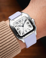 Lavender CTS Rubber Strap for Cartier Santos de Cartier