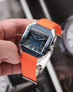 Orange CTS Rubber Strap for Cartier Santos de Cartier