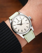 Sage Green Rubberised Leather (Smooth) Slim Strap