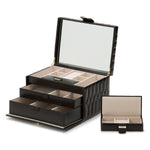 Wolf Caroline Medium Jewellery Case Black